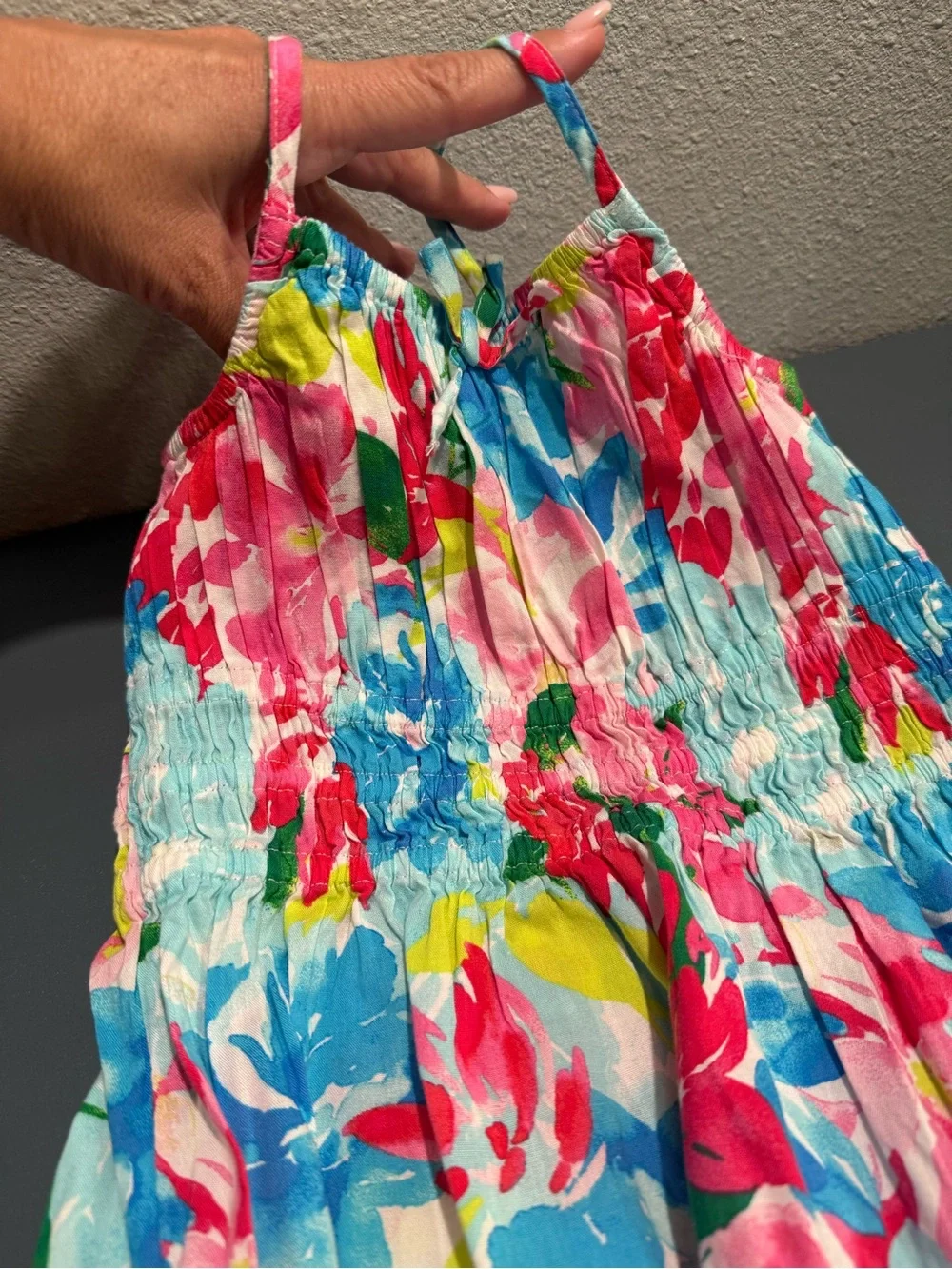 Old Navy - Girls Floral Sundress in Pink, Blue & Green - size 5T